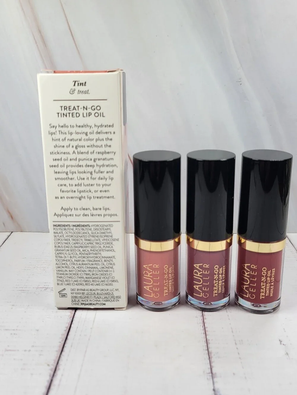 Laura Geller Treat-N-Go Tinted Lip Oil Bundle NEW!